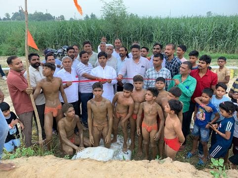 Block Pramukh inaugurated the newly constructed Gopal Akhara