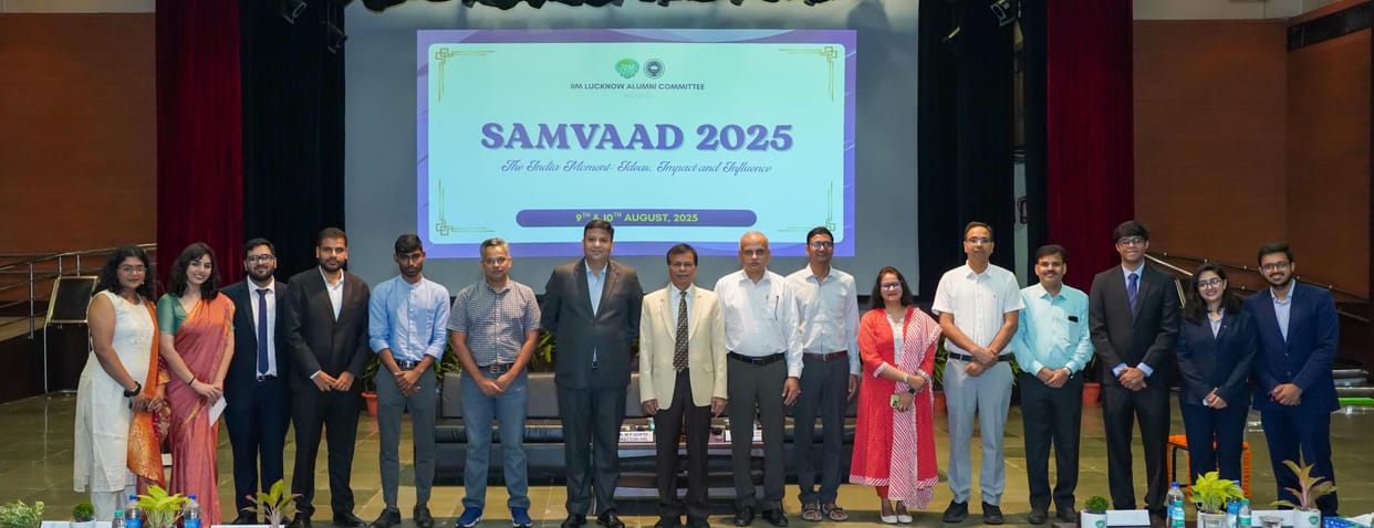 IIM Lucknow alumni met in the courtyard of Samvad