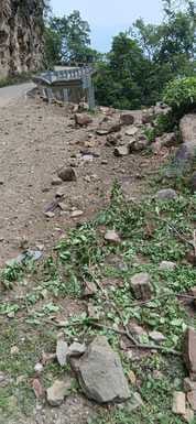 Before reaching home, a stone fell from the hill on the devotee causing death