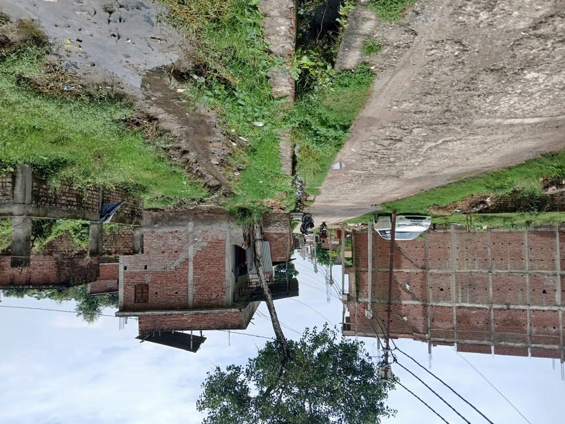Water fills in people's houses due to broken drains