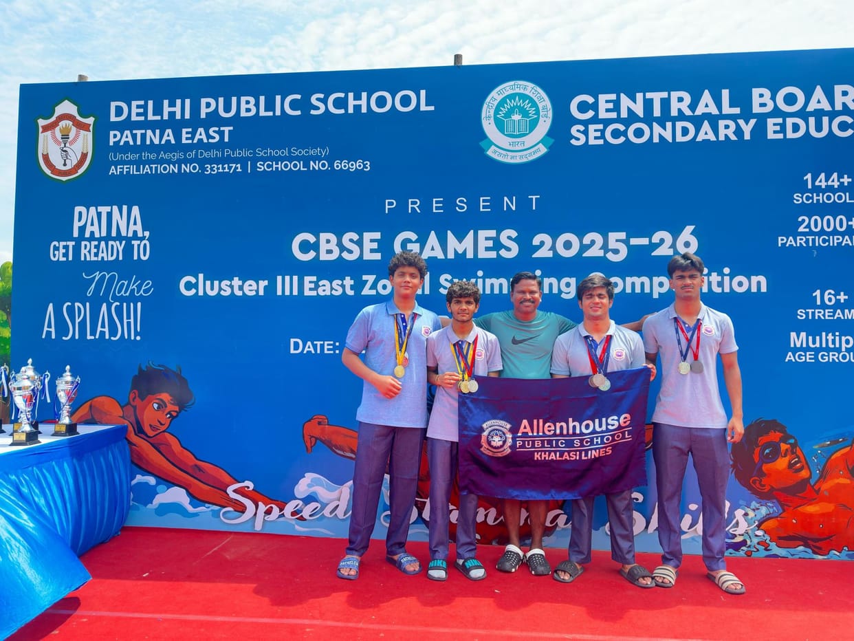 Allen House players won 17 medals in CBSE East Zone Swimming Competition