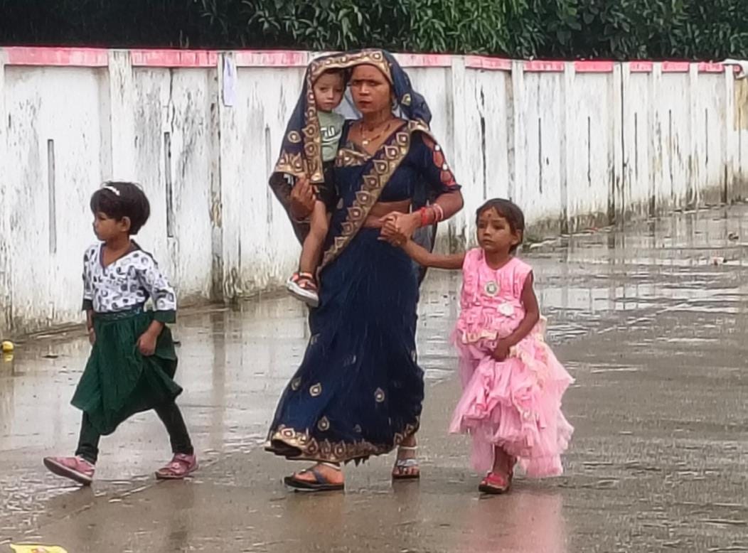 Drizzling rain throughout the day made it feel like monsoon