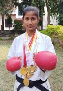 Apart from winning a medal in Karate, Ananya is also helping at home