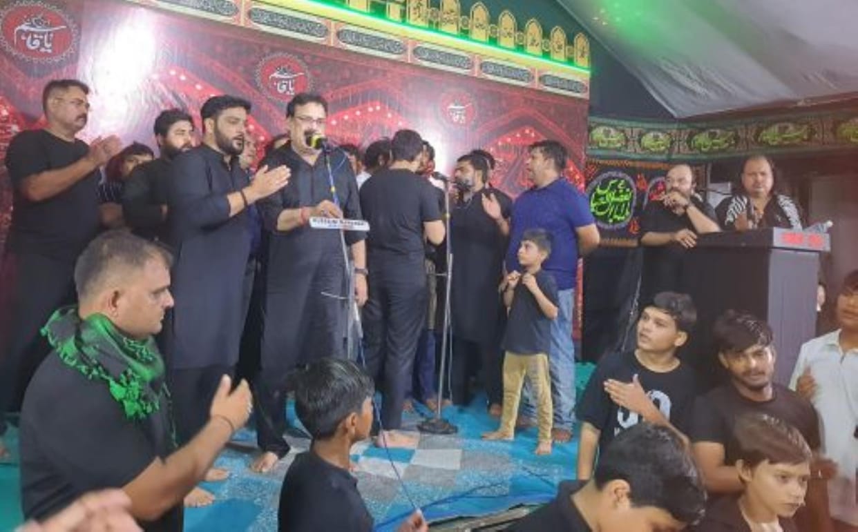Siddharthnagar News : Mourning was done by reciting Nauha in memory of the martyrdom of Hazrat Qasim