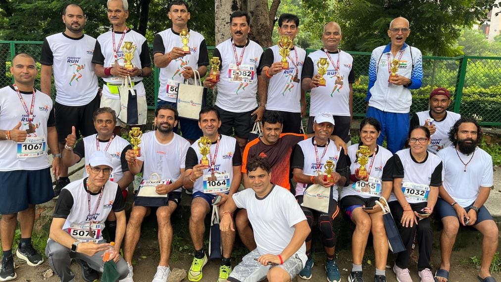 Yashpal of Meerut got third place in freedom race
