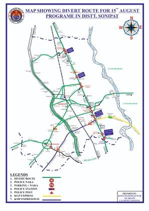 Independence Day: Police increased security by setting up 13 checkpoints, stopped heavy vehicles from going to DelhiIndependence Day: Police increased security by setting up 13 checkpoints, stopped heavy vehicles from going to Delhi