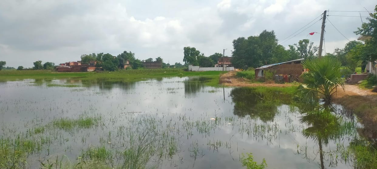 In Gorakhpur, Saryu 1.05 meters above the danger mark.water entered five villages of Barhalganj