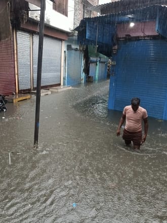Rain again washed away claims of water drainage