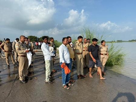 Couple and children drowned in flood water mother died in Shahjahanpur