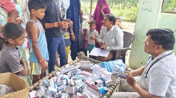 Health camps organized in flood affected areas