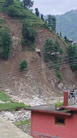 The debris of Thunag market is being dumped in rivers and drains
