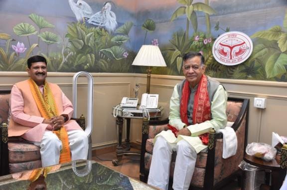 MLA Mehdawal meets Legislative Assembly Speaker Satish Mahana-