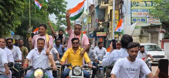 BJP took out Tiranga Yatra in North and South divisions