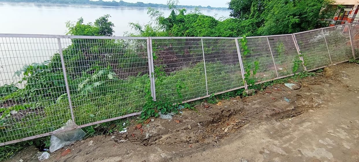 After the flood, there is now a danger of erosion as the land has sunk in three places