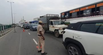 Truck overturned on highway due to tyre burst, driver died