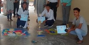 BHC's Hema won the Rangoli competition