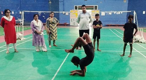 Poorvi and Umesh won in gymnastics