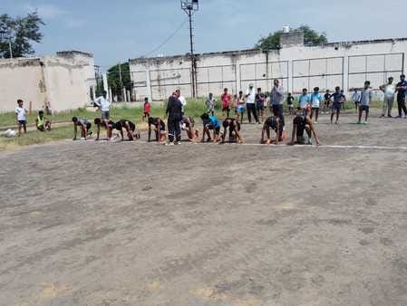 Players showed their strength in running competitions
