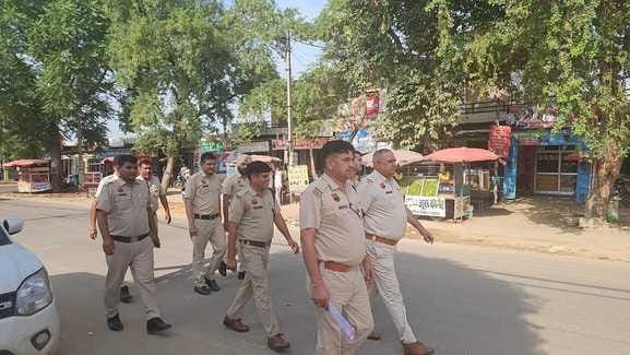 SP registered his presence by walking in the main market