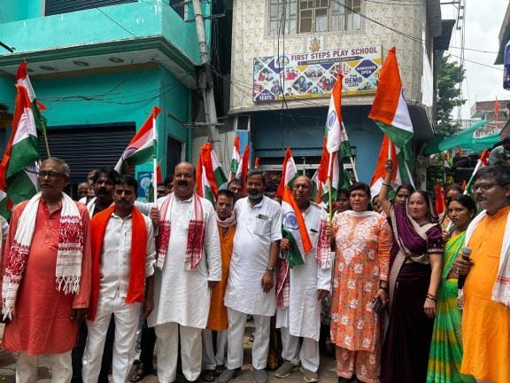 57 kilometer long tricolor yatra taken out, Bharat Mata ki Jai resounded...