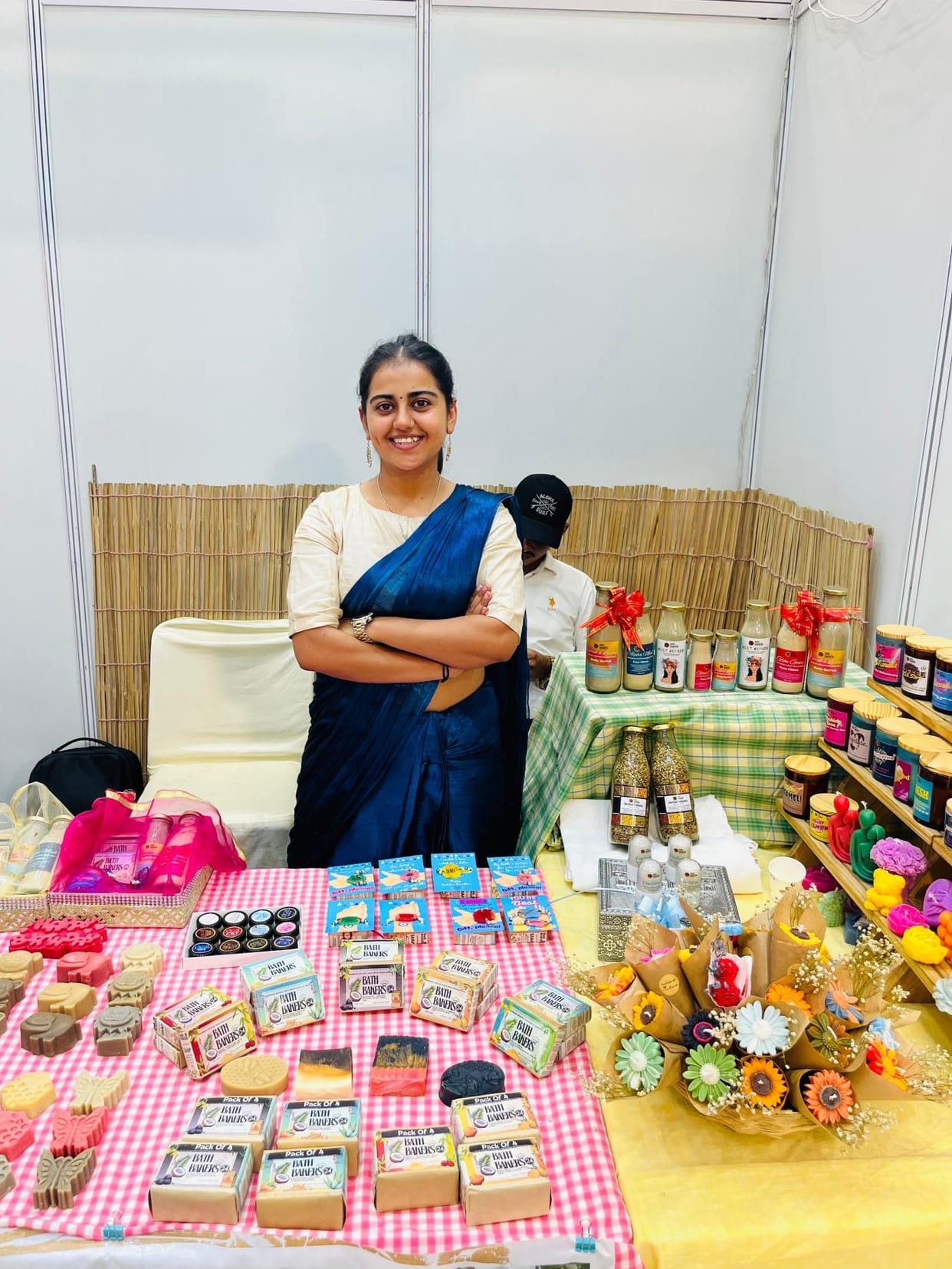 The idea came while teaching yoga and he started a startup of organic soap and shampoo