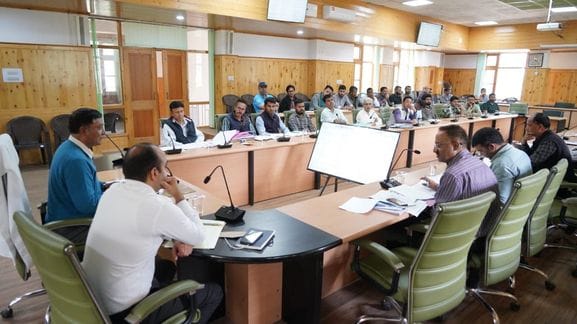 The minister gave instructions in the review meeting of the ongoing works in Kadcham and Kalpa Mandal