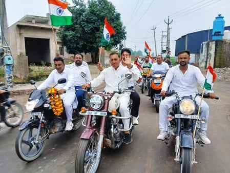 A grand Tiranga Yatra was organized in Kadasan Mandal