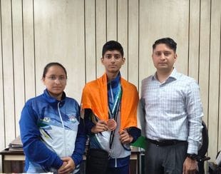 Bronze medalist Varun met the Deputy Commissioner