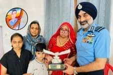 jhunjhunu air force chief visits martyr surendra operation sindoor assures govt job to wife