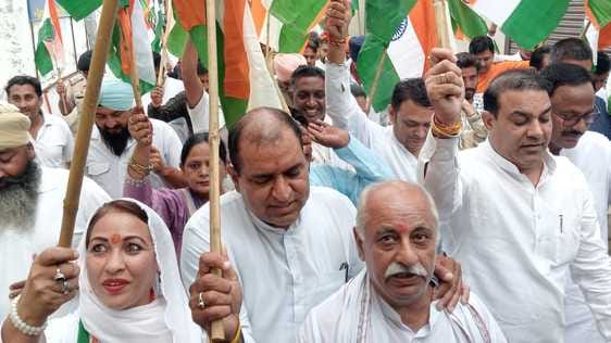 A grand tricolor procession was taken out in Sewan