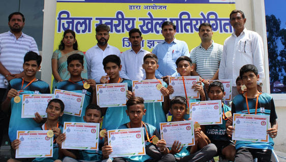 Matanhel block stood first in volleyball competition of all three age groups