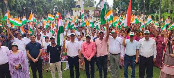 Dungarpur was filled with the spirit of patriotism through the Tiranga Rally and Tiranga Yatra