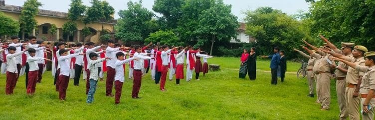 Students were made to take a pledge to stop drug addiction