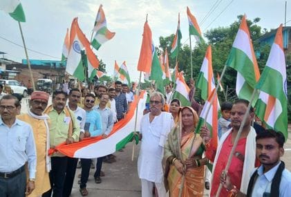 Patriotic slogans echoed in the Tiranga Yatras