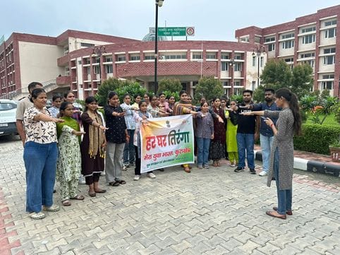 Tiranga Yatra organized with the support of Government Girls College Palwal