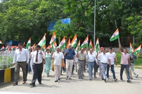 PGI students showed enthusiasm in Tiranga Yatra