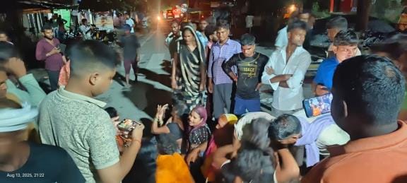 Auto driver crushed by truck, died on the spot