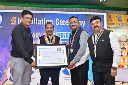 Ashish became the president of Rotary Club Pride, Vijay Bahadur became the secretary