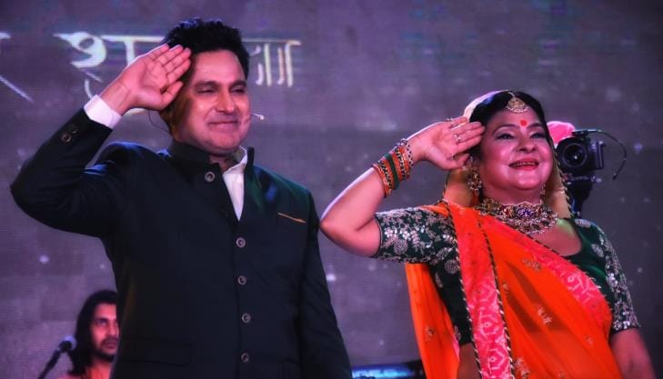The evening was lit up with patriotic songs