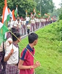 Tricolor procession started amid patriotic slogans