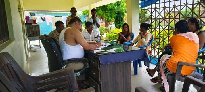 Outpost in-charge who conducted hearing wearing vest suspended
