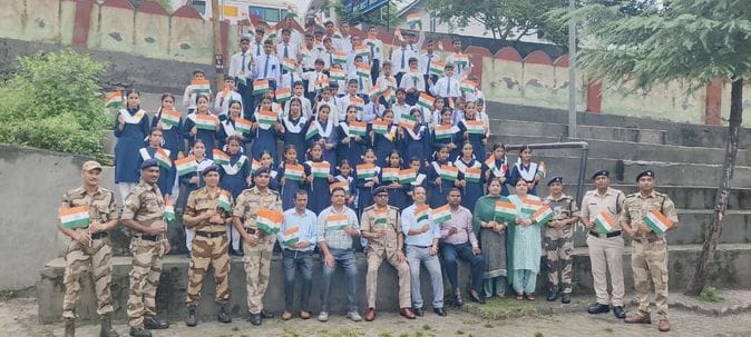 Tricolor hoisted in Surangani school, sweets distributed to children