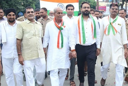 Students took out a tricolor rally
