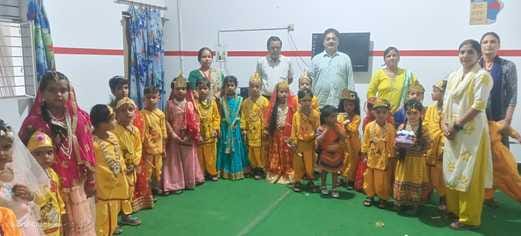 Students arrived at school wearing colorful costumes