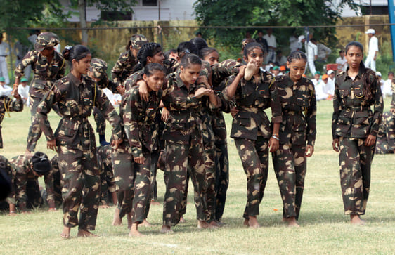 Students presented a colourful programme on patriotism