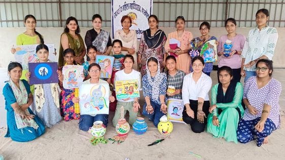 Payal is best in poster making, Palak is best in pot decoration