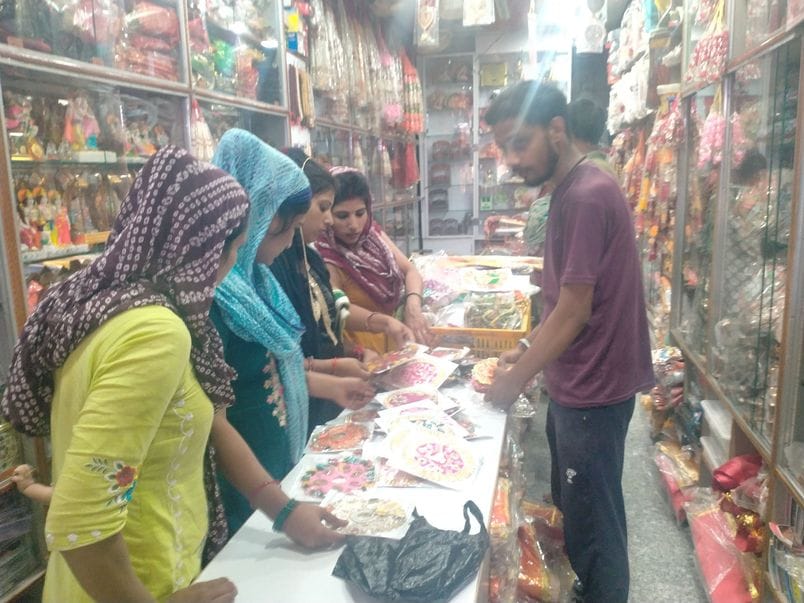 The market is decorated for Janmashtami, shopping is on the rise