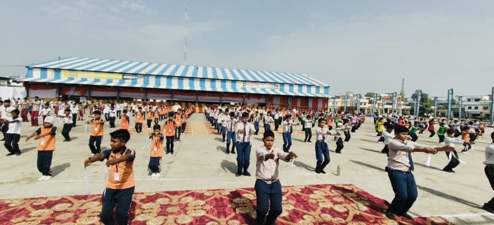 Children did full dress final rehearsal for Independence Day celebration