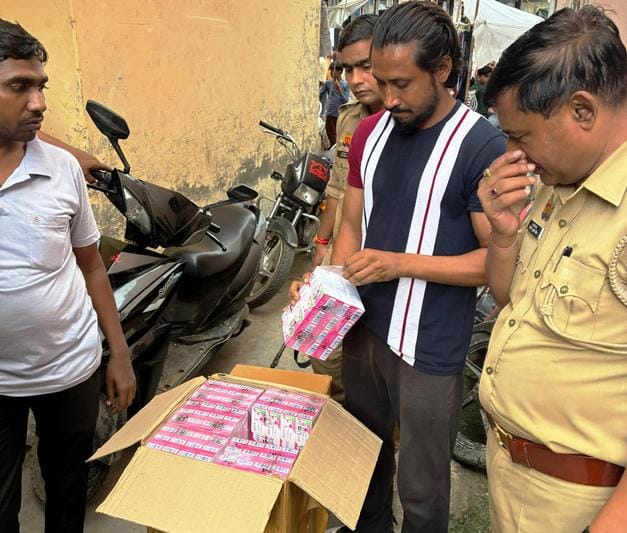 142 Harpic and 720 Veet cream cash products recovered from the shop