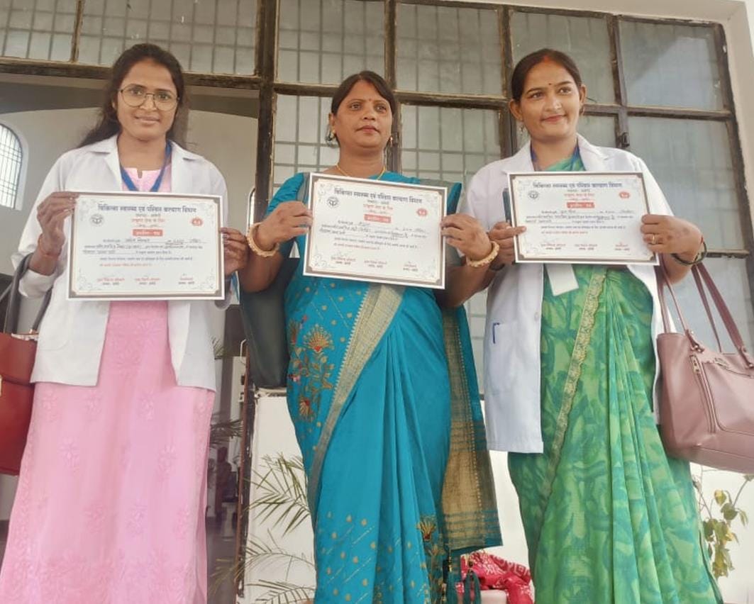 Three ANMs who performed the highest number of deliveries were honoured